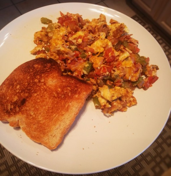 The Messy Omelet Eggs Vegetables Cheese Healthy Protein